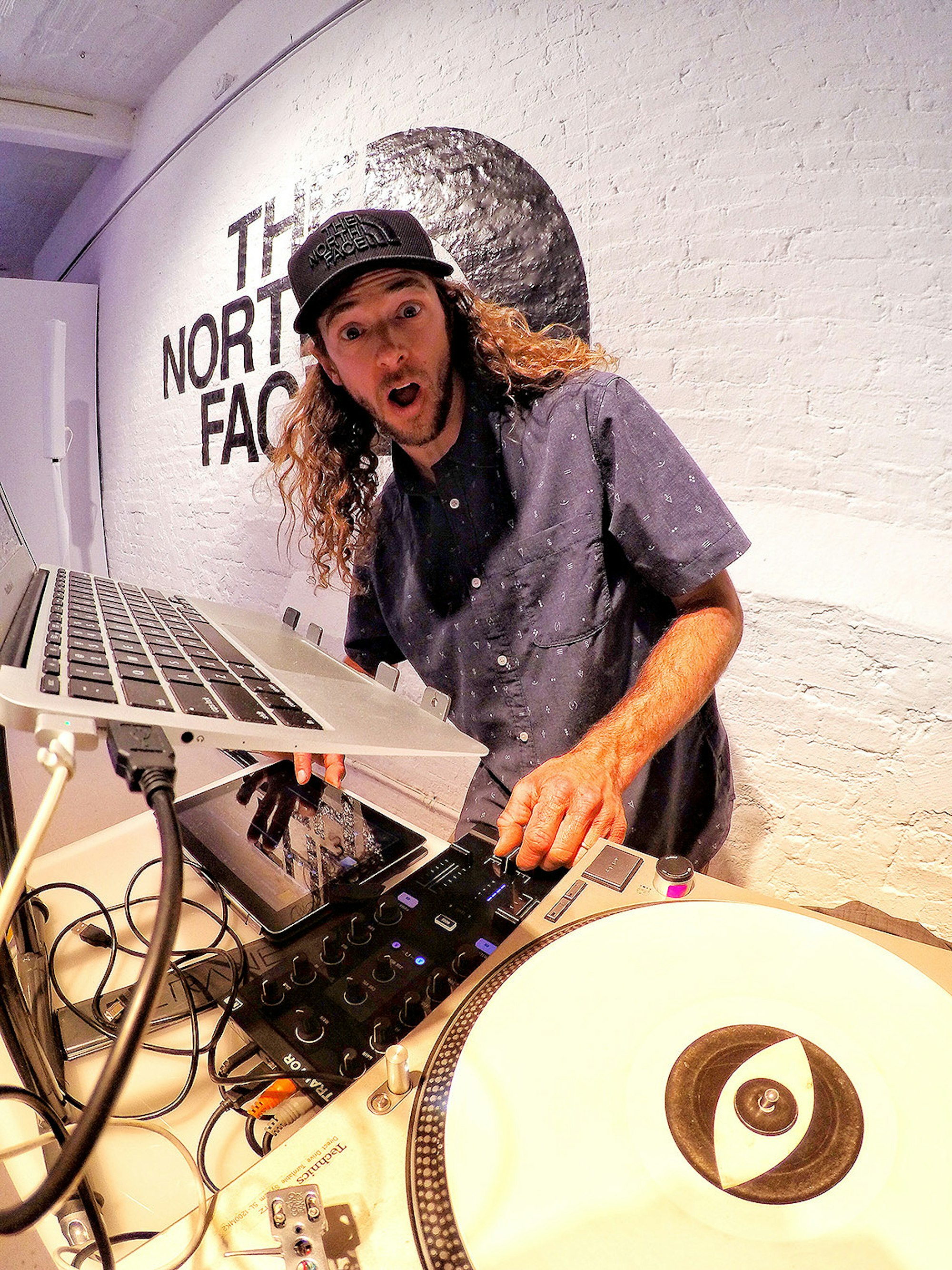 Cattabriga-Alosa hopped behind the decks to spin a few tracks.