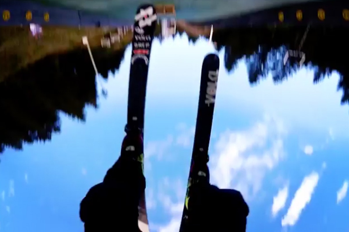This French skier doesn't need snow to have a flippin' good time
