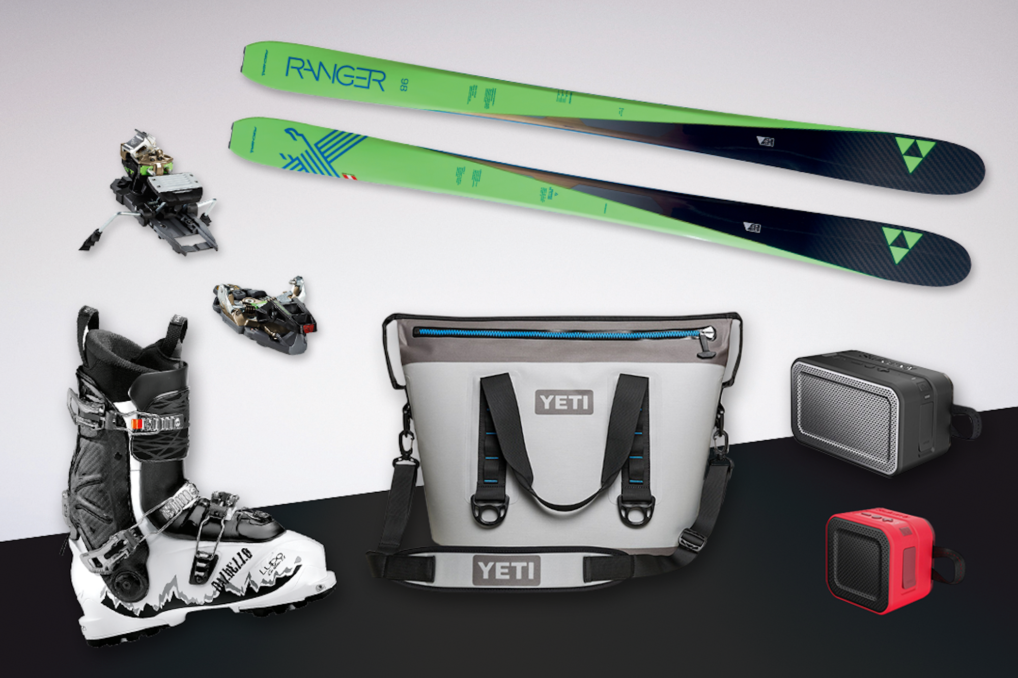Giveaway: YETI cooler, Fischer skis, Dalbello boots, Dynafit bindings, Skullcandy speakers