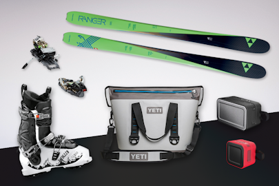 Giveaway: YETI cooler, Fischer skis, Dalbello boots, Dynafit bindings, Skullcandy speakers