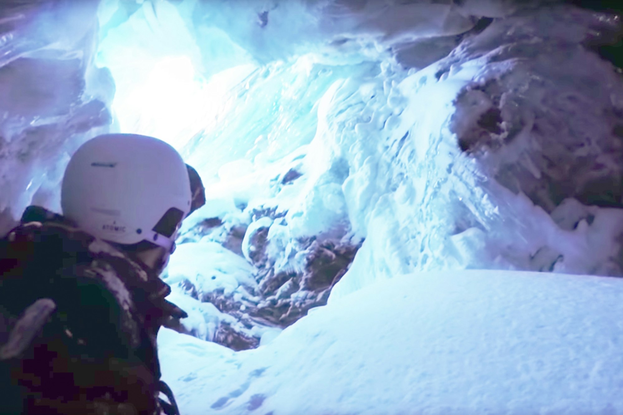 Skier falls to bottom of crevasse in the Swiss Alps