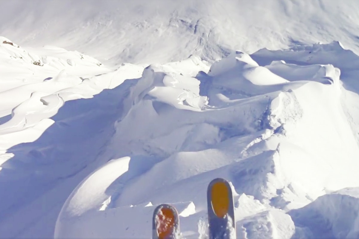One long and dreamy line from the Alaska backcountry
