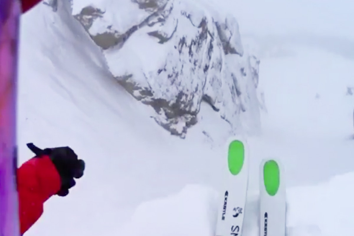 Griffin Post takes flight into Corbet's Couloir