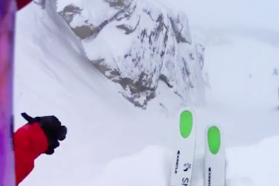 Griffin Post takes flight into Corbet's Couloir