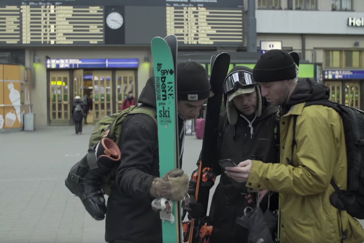 Skiing Sweden and Finland solely via public transportation, featuring Tom Wallisch and friends