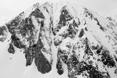 This black and white drone footage magnificently captures Colorado backcountry skiing