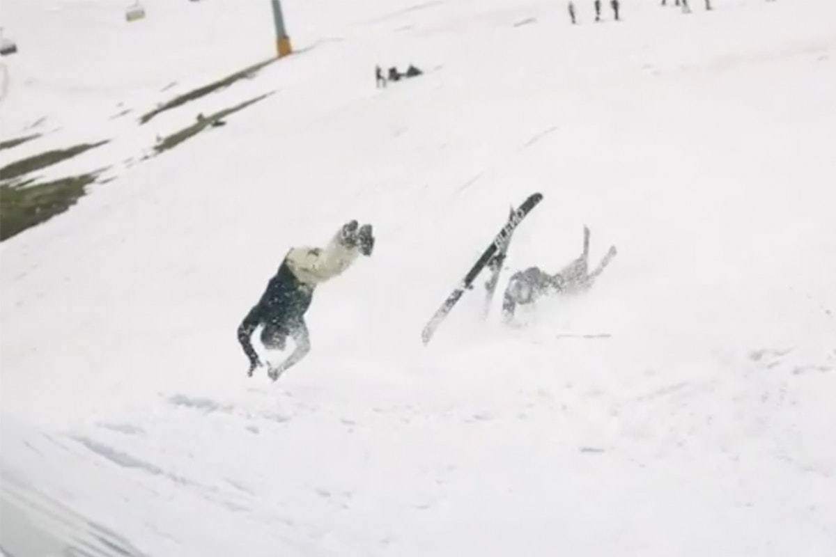 A bunch of gnarly ski crash videos to make your Monday a fun day