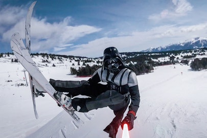 Skiers battle for galactic supremacy in Star Wars-themed edit