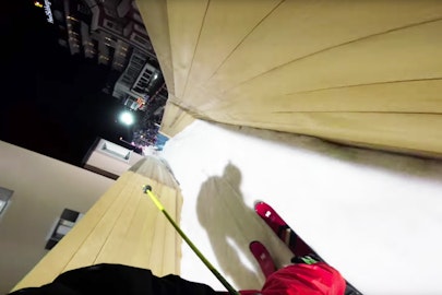 Watch madman Jesper Tjäder snake through the streets of Austria