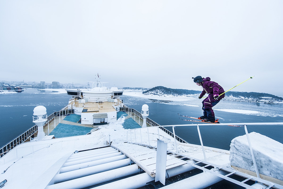 Seas the day: How Anders Backe skied the rail of his dreams on a cruise ship