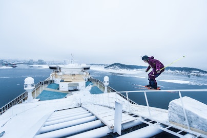 Seas the day: How Anders Backe skied the rail of his dreams on a cruise ship