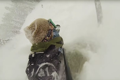 This telemark skier is shredding the powder of your dreams