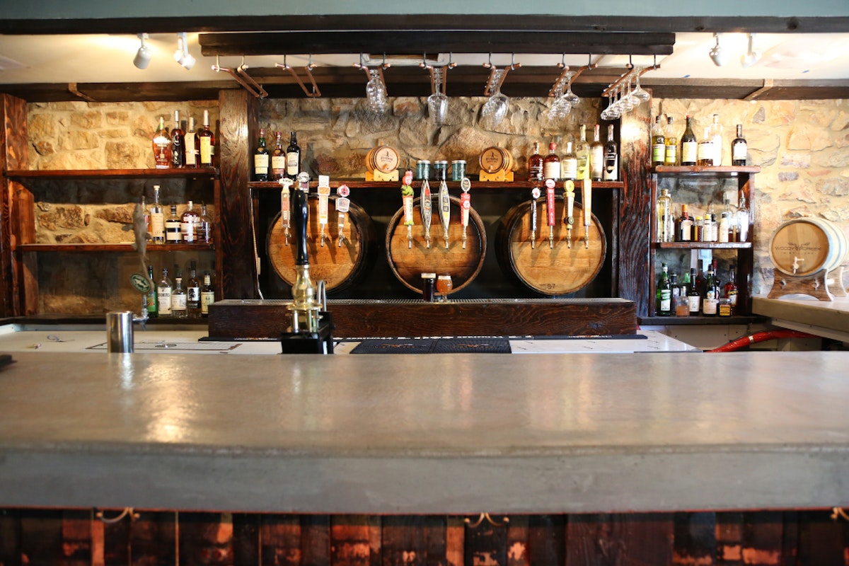 There's a bar at Rocky Mountain Underground's ski shop—go belly up