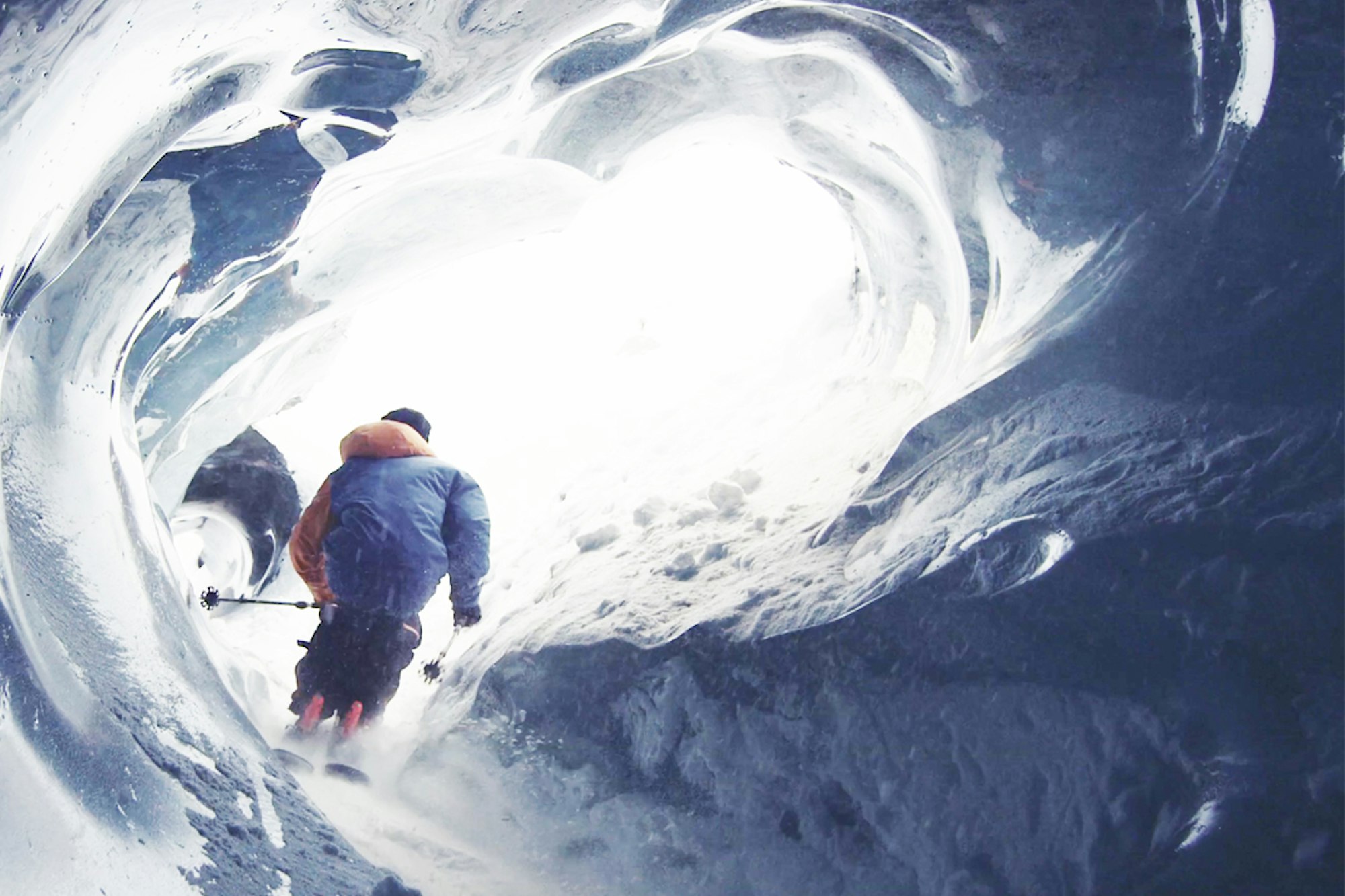 Ice tunnel skiing dominates our top videos of the week