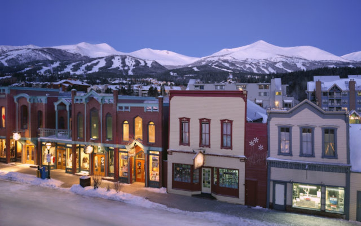 Breckenridge Main Street in winter.