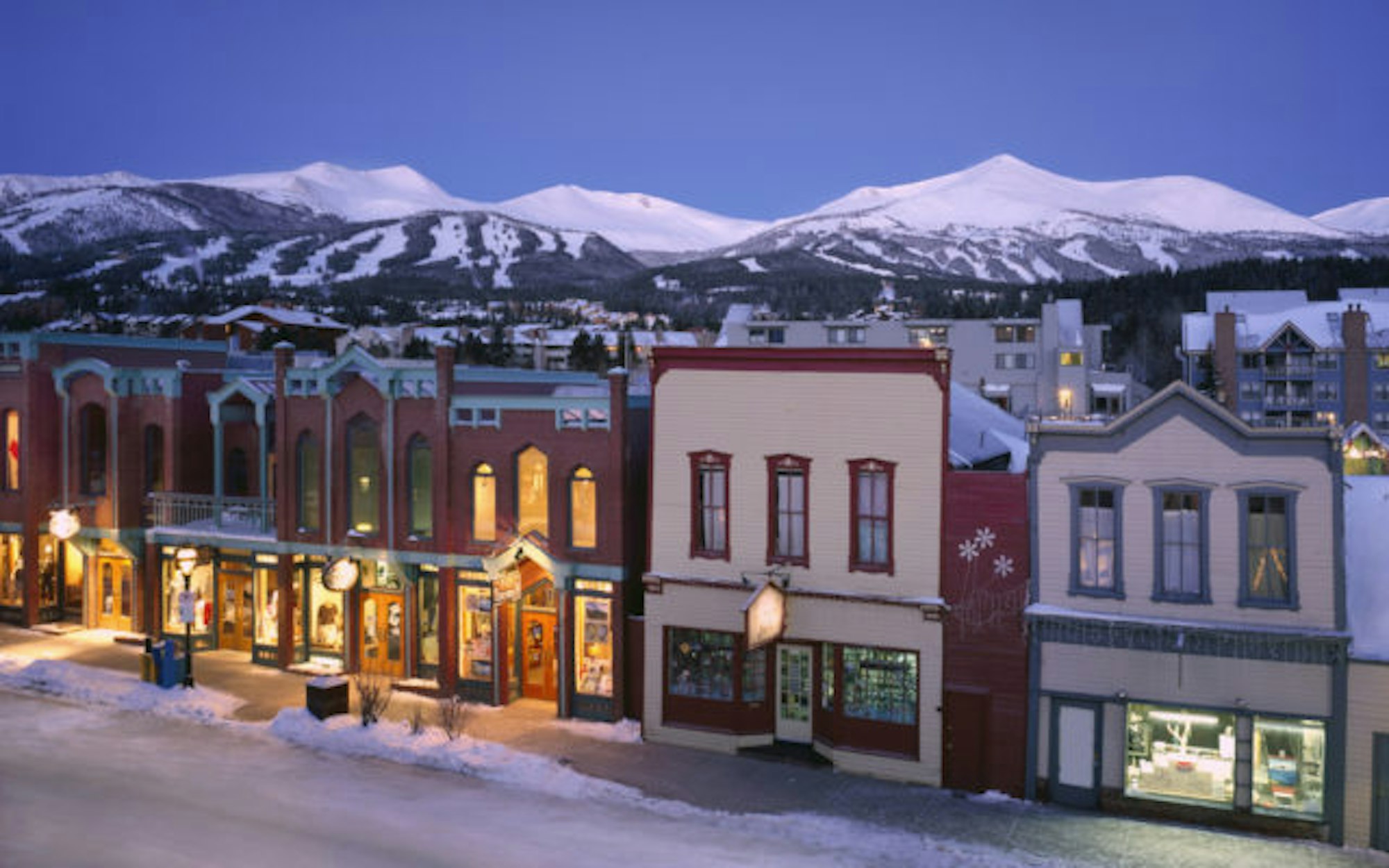Breckenridge Main Street in winter.