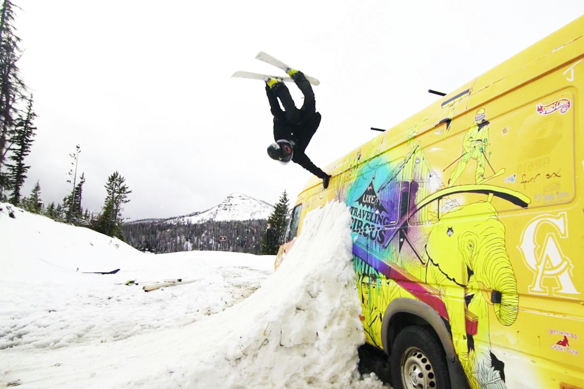 Watch the Line Traveling Circus search for snow and jib everything in sight