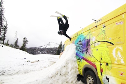 Watch the Line Traveling Circus search for snow and jib everything in sight