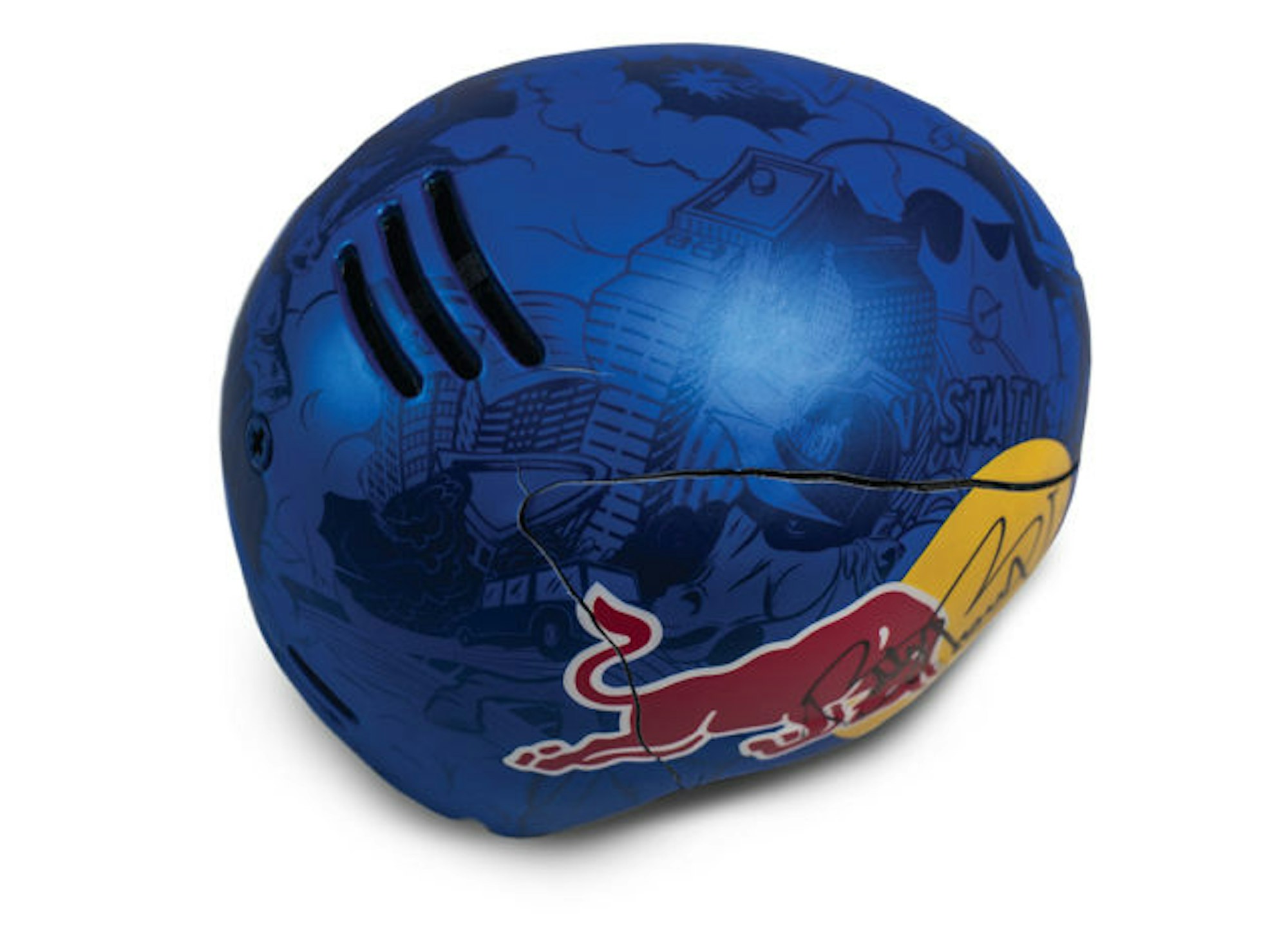 Bobby Brown's cracked Smith helmet