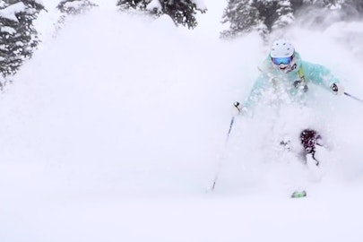 Only fat smiles and deep powder in Amie Engerbretson's season edit