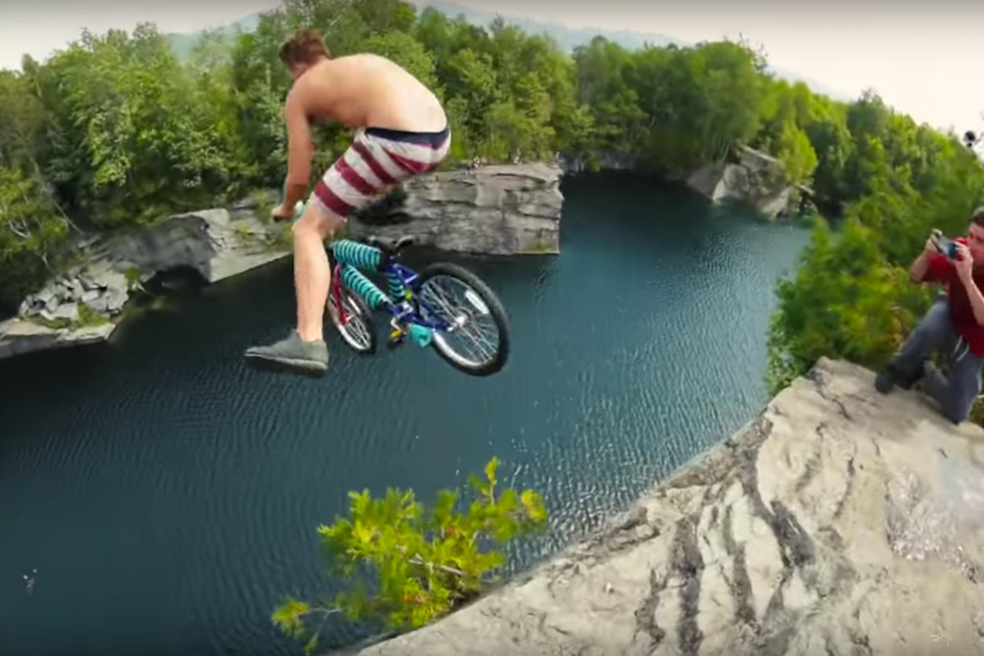Cliff-diving on bikes, backcountry skiing and eight other videos for your Monday Morning Wake Up Call