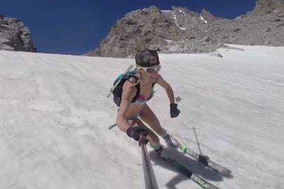 Swimsuit skiing in Jackson, Wyoming looks better than any beach day