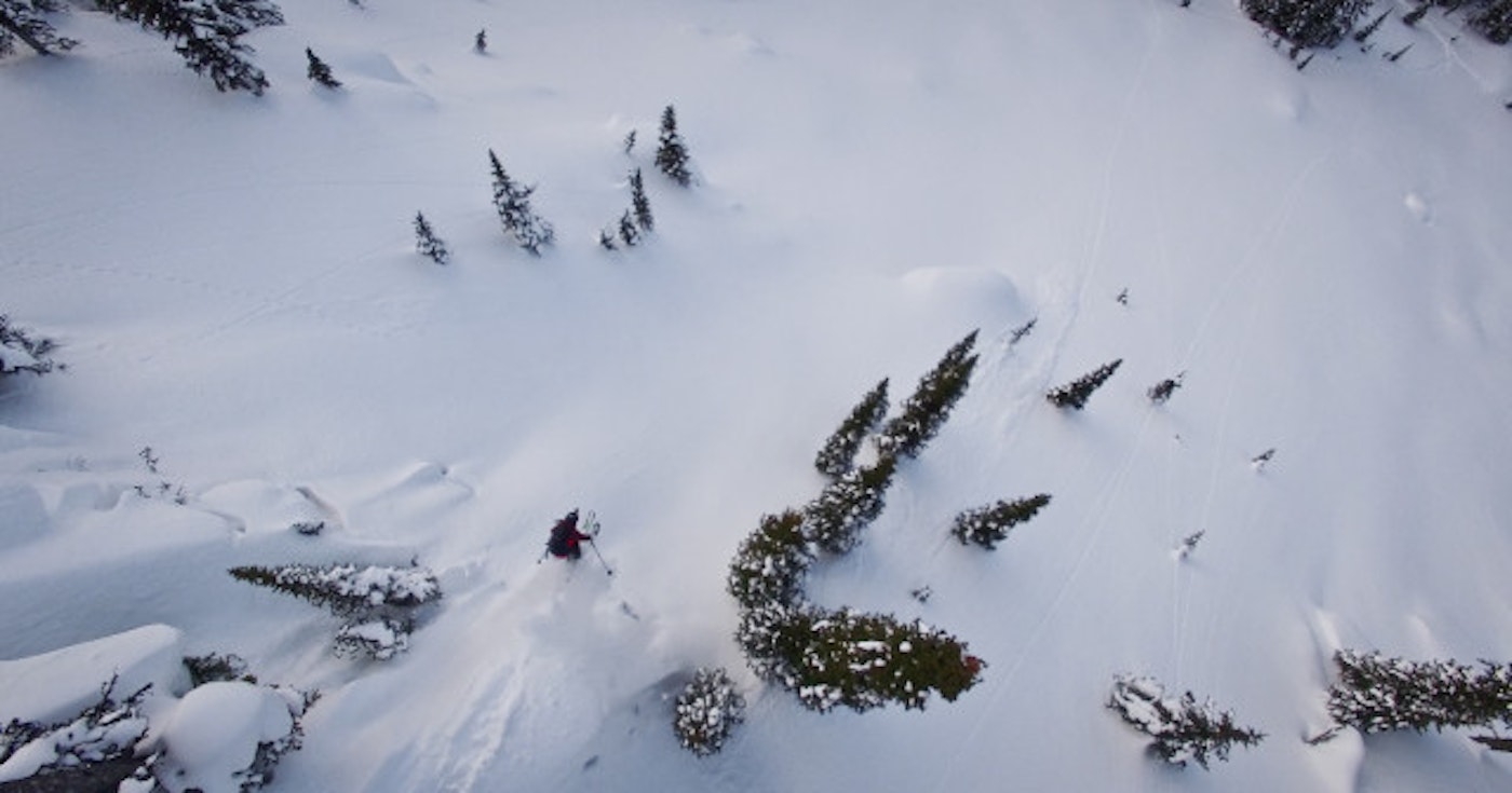 Pro skier Anna Segal in British Columbia