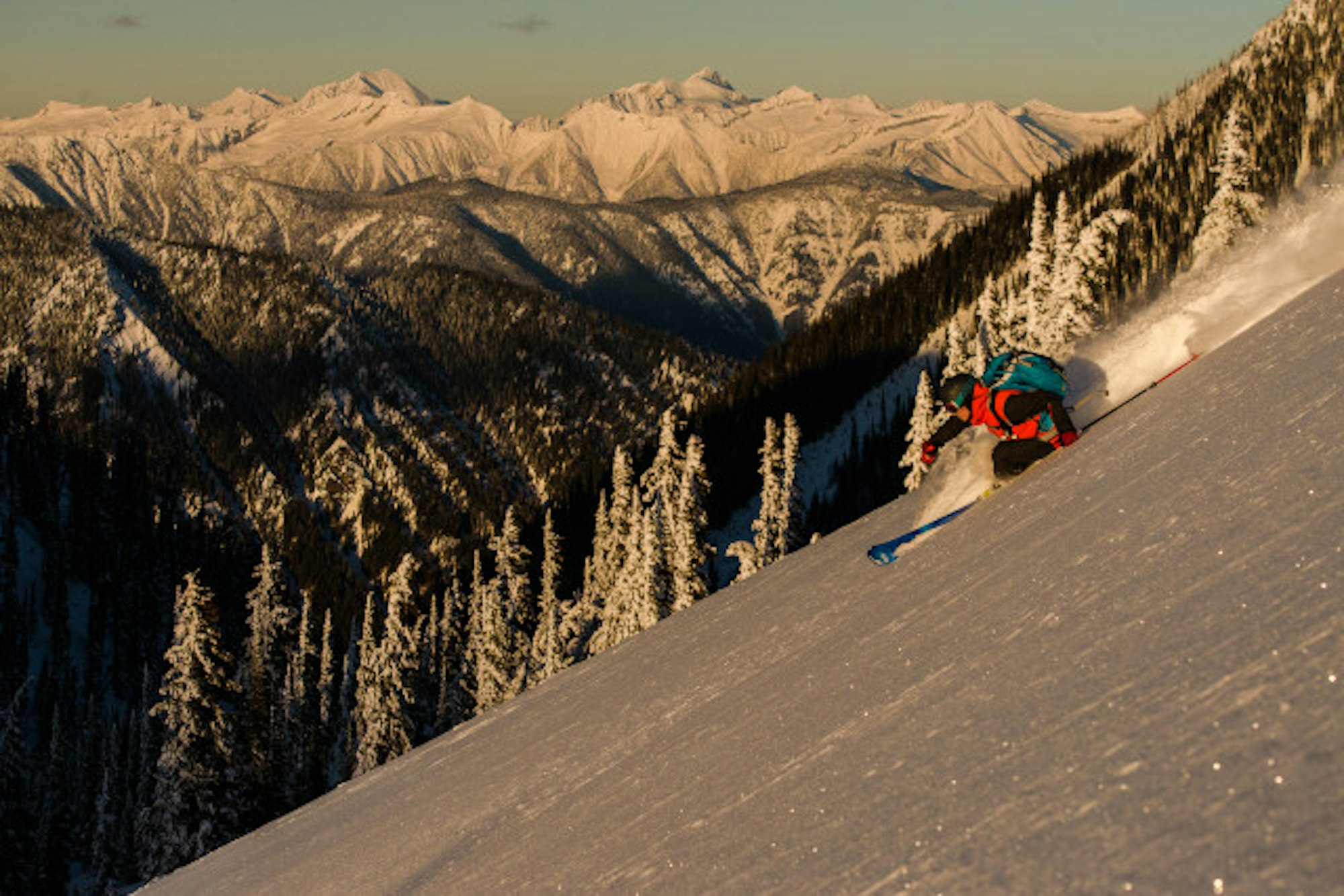 Pro skier Nat Segal in British Columbia