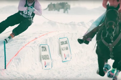 Think you could you ski behind a horse at 40 MPH?