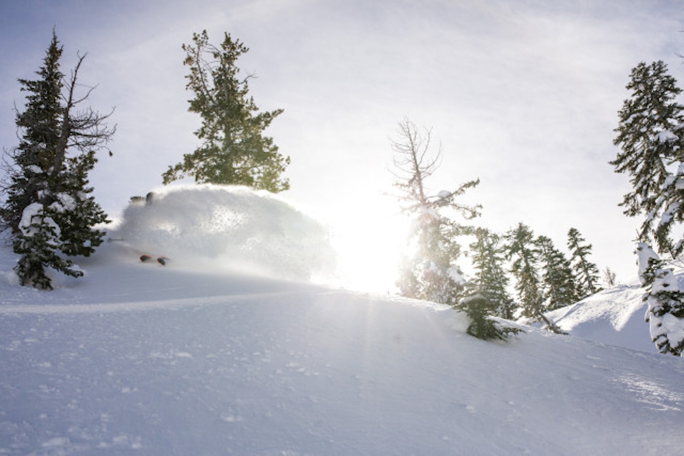Squaw Valley powder skiing