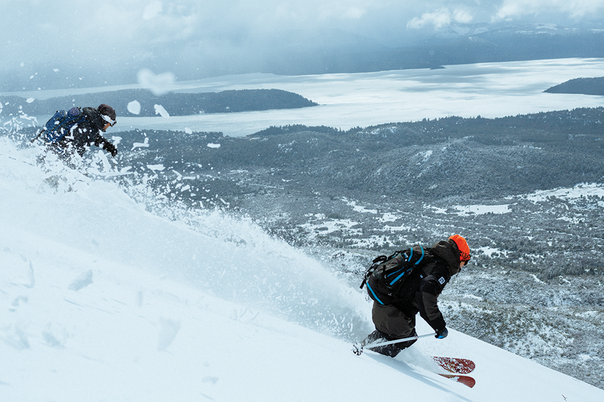 DuncanAdamsTimMcChesney_NateAbbott_CerroCatedralARG_PowTurns