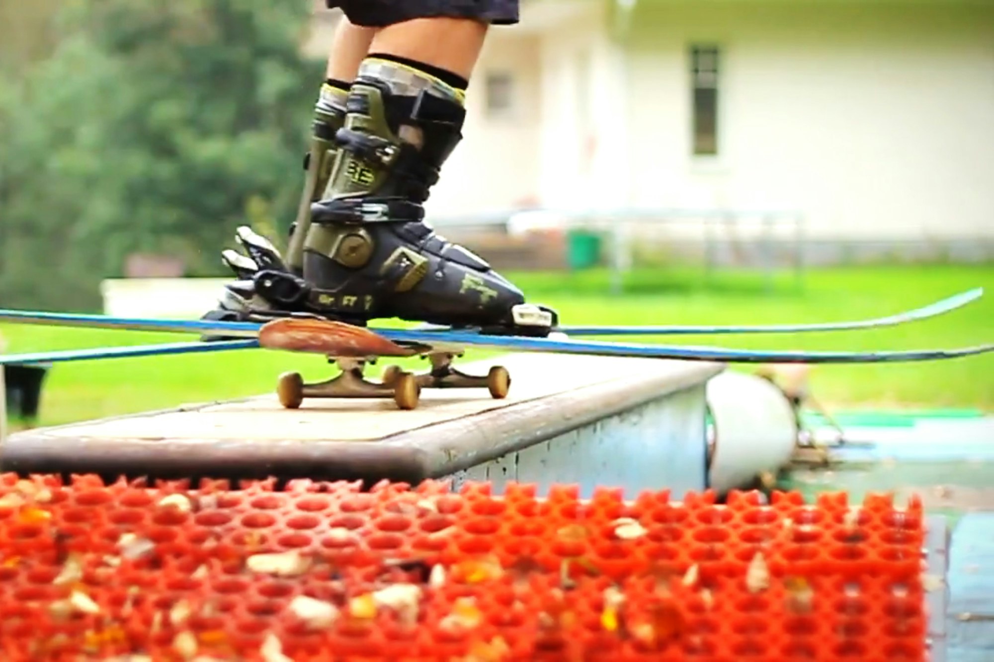 Finnish maniac Kevin Salonius drops another fun-filled backyard rail edit