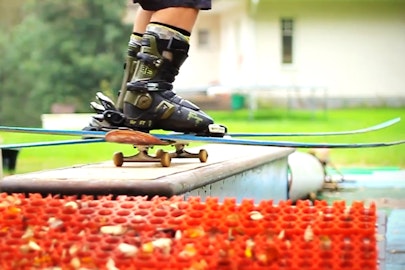 Finnish maniac Kevin Salonius drops another fun-filled backyard rail edit