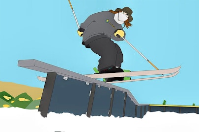 Jib master Aidan Sheahan gets down on Woodward Copper's summer setup