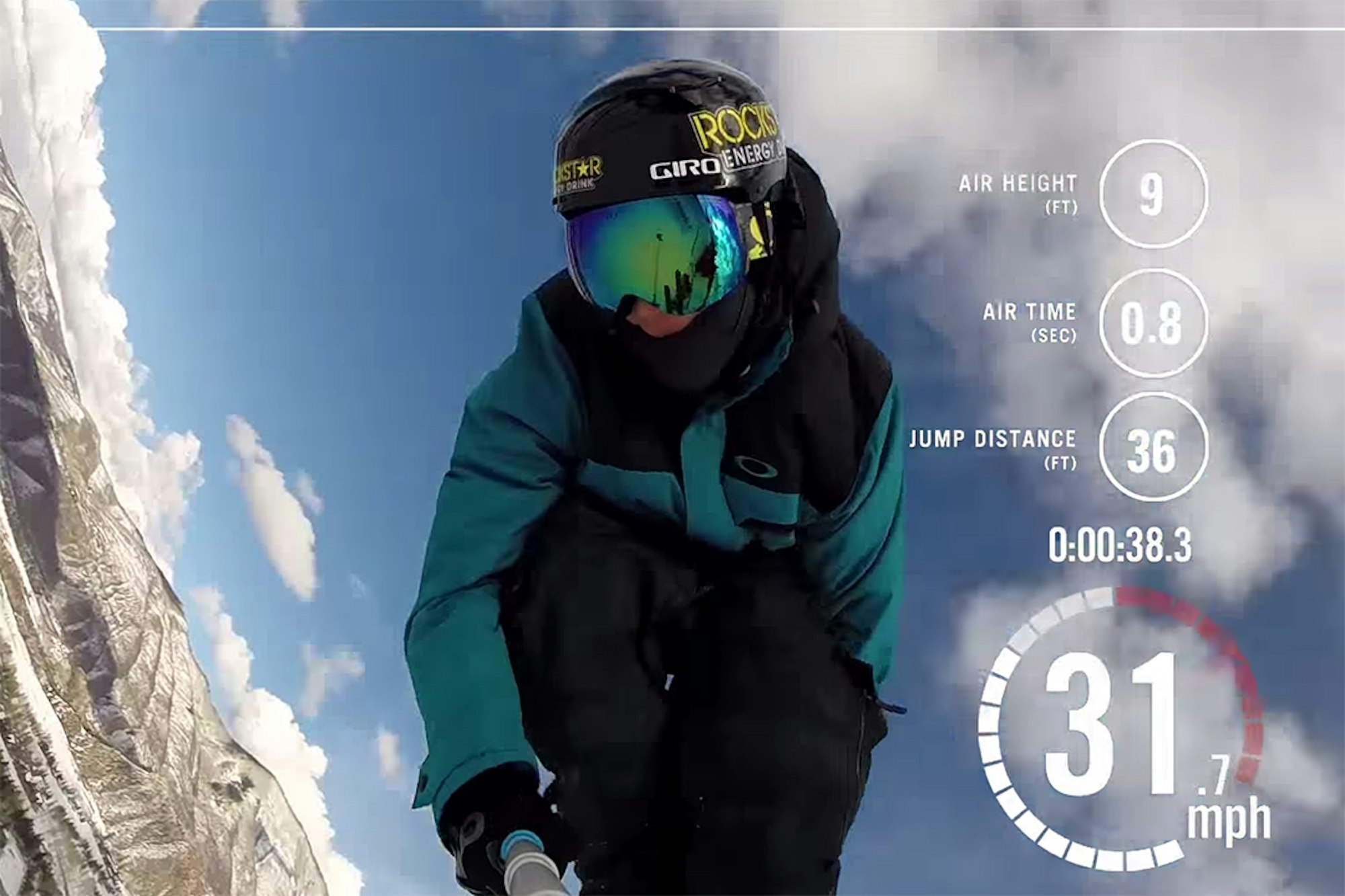 Track Joss Christensen's speed, airtime and jump distance in an all-new video from Trace