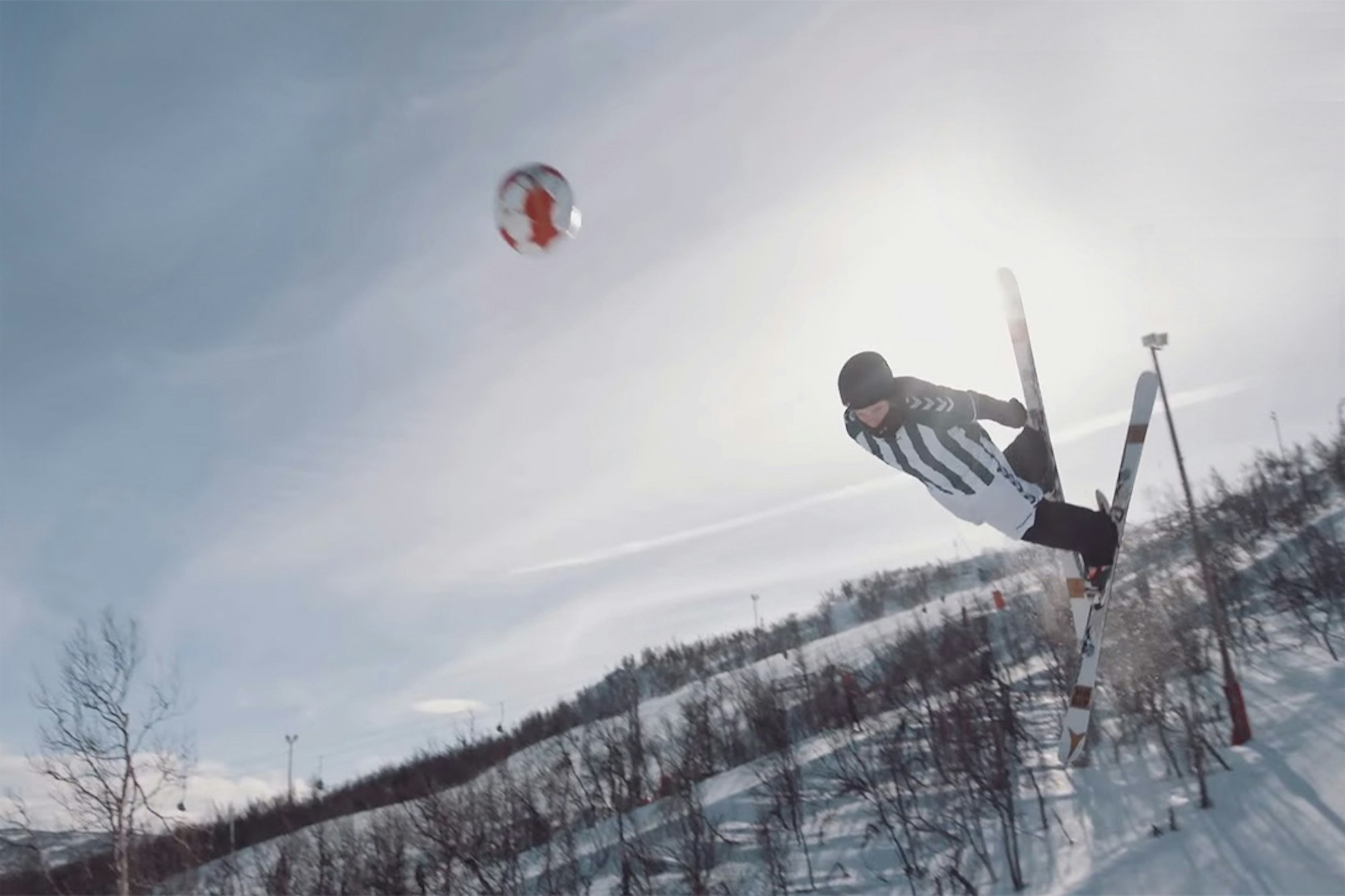 Skiing and soccer: what could possibly go wrong?