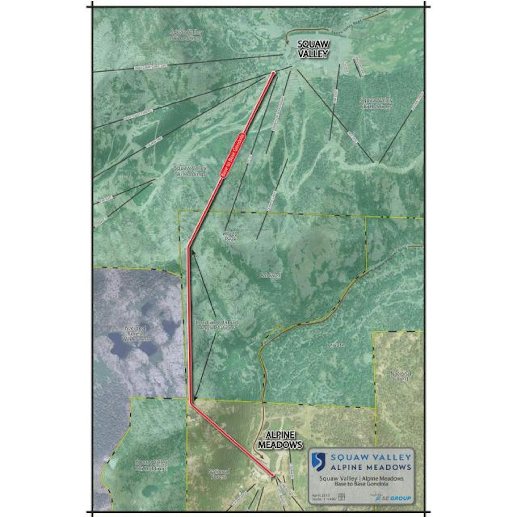Proposed gondola at Squaw Valley Alpine Meadows