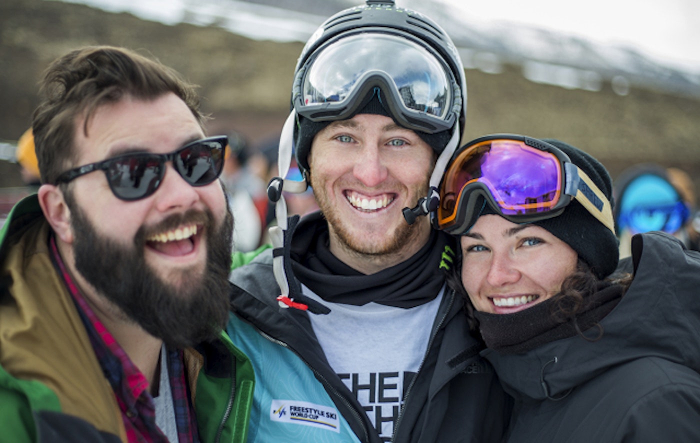 Pro skier Tom Wallisch with agent Tom Yaps