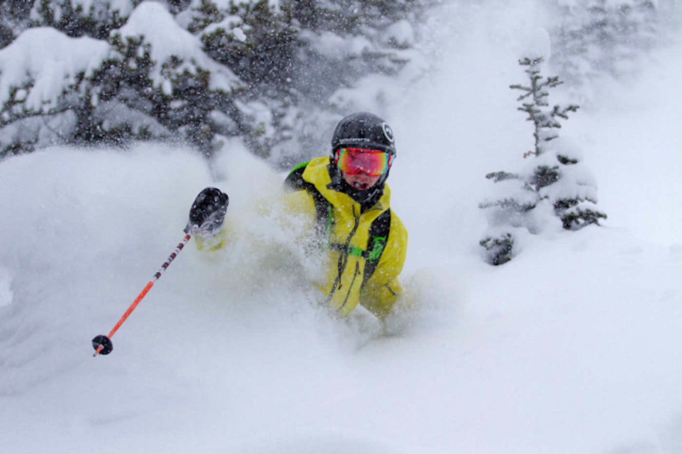 Skier at Mt. Norquay in Banff