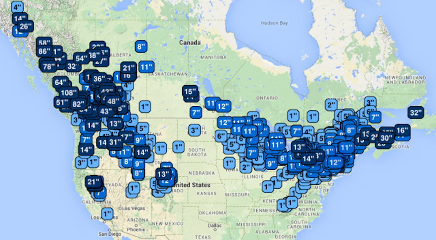 OpenSnow powder graphic