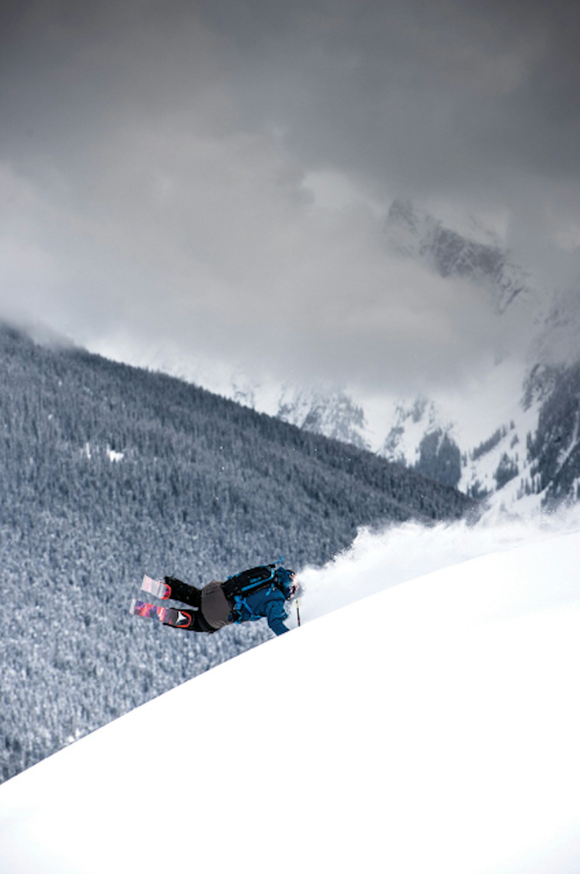 Pro skier Richard Permin with a hand drag