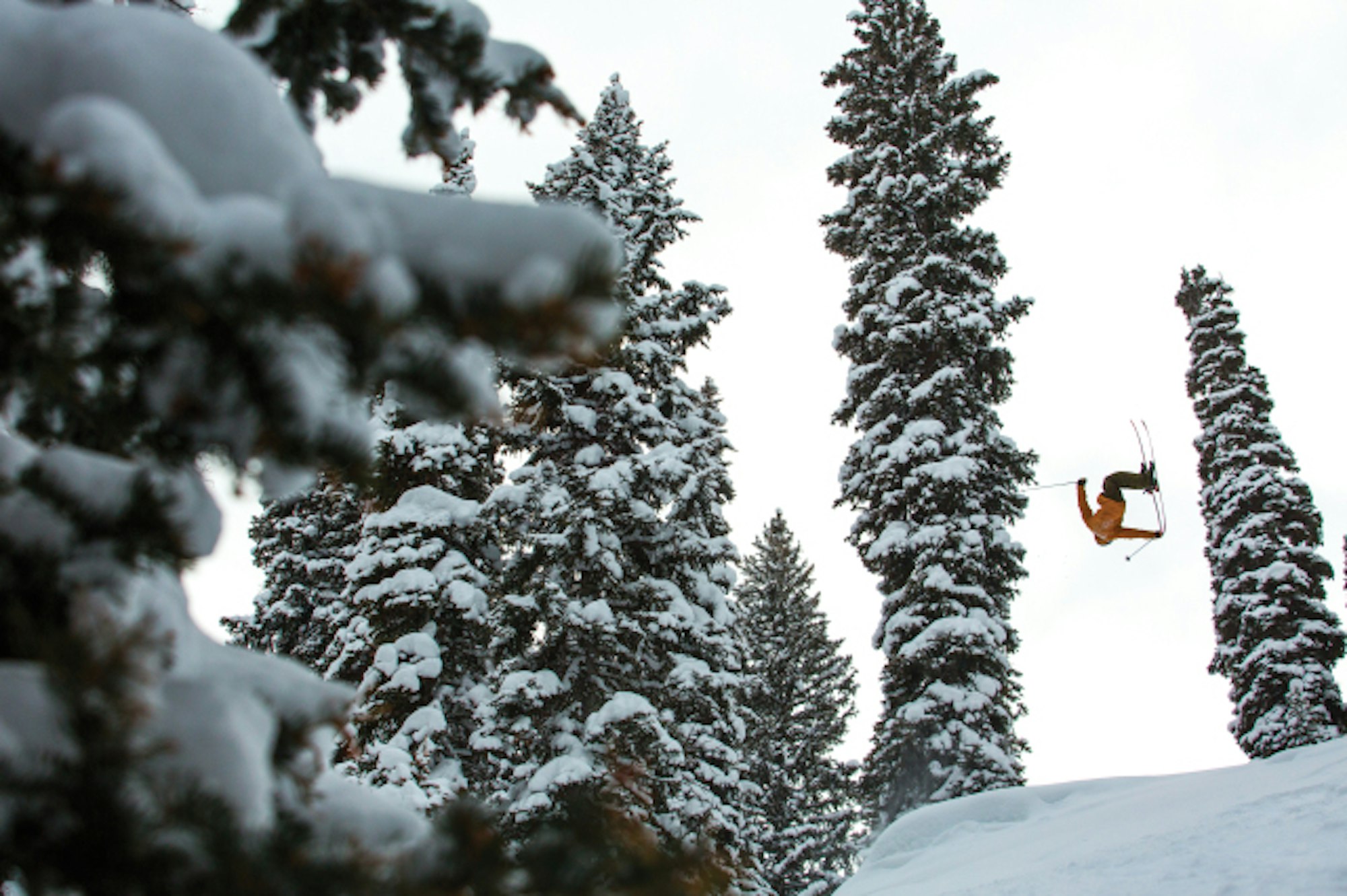 Pro skier Nick McNutt in Jackson Hole, Wyoming
