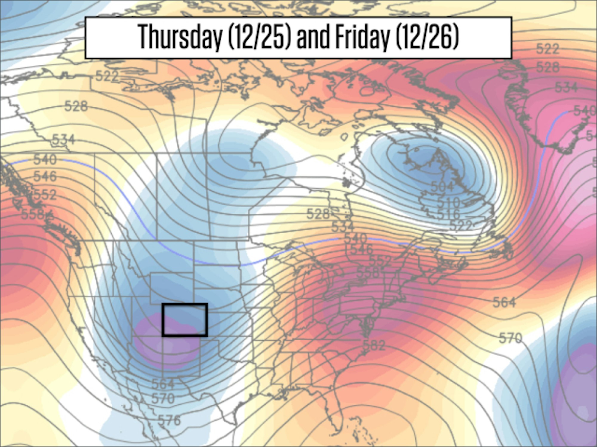 Projected snow for Colorado