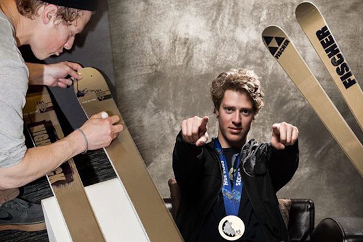 Don't miss out; Fischer is giving away a pair of signed Joss Christensen Gold Edition skis