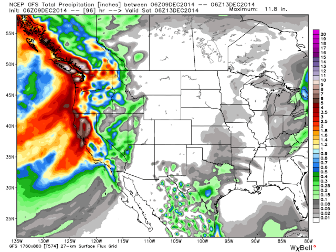 California snow forecast December 2014