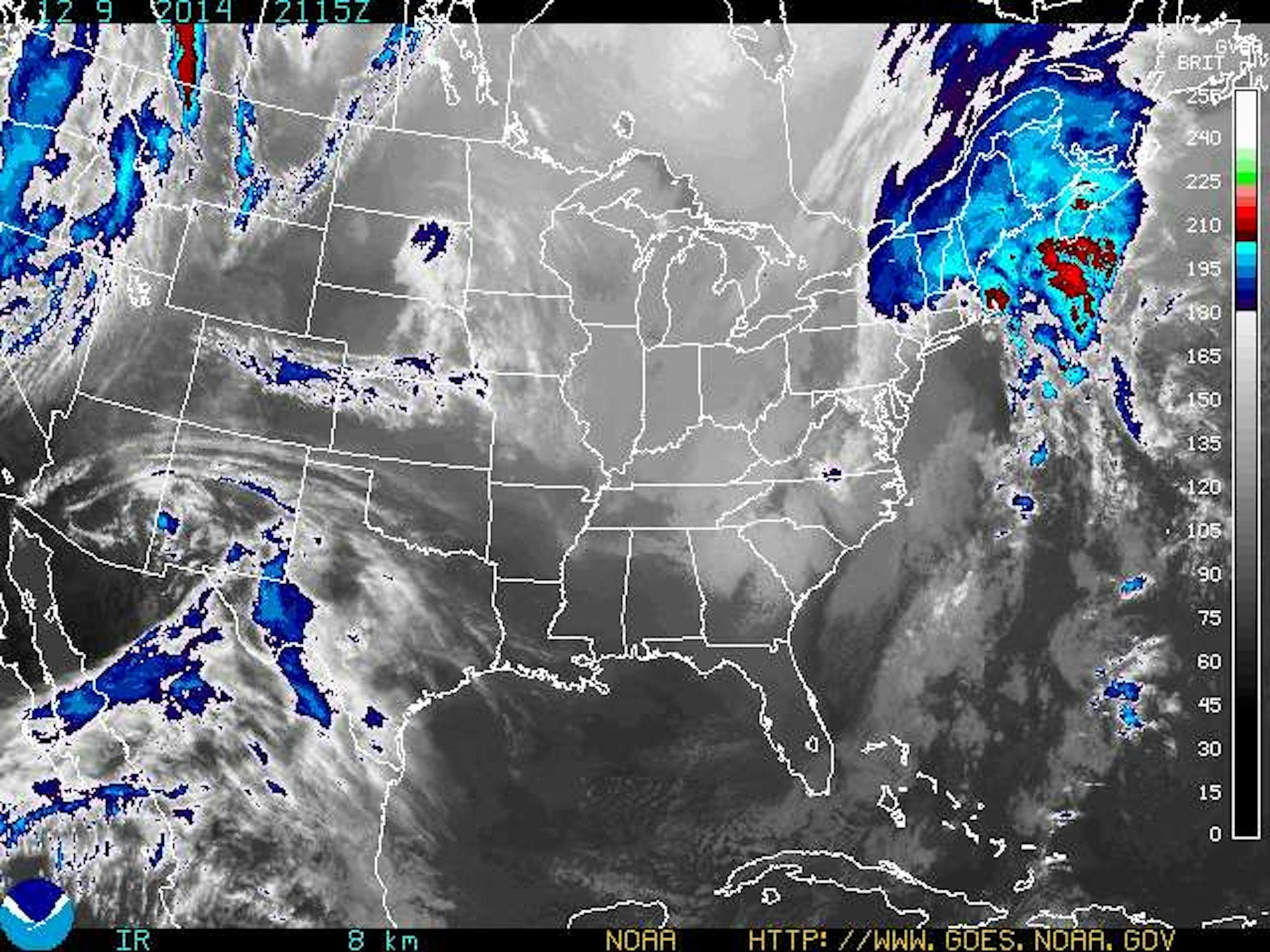 December 9 2014 weather radar for New England