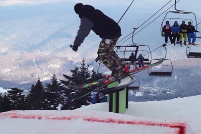 Watch Line Skis' Northeast team tackle Killington's terrain parks