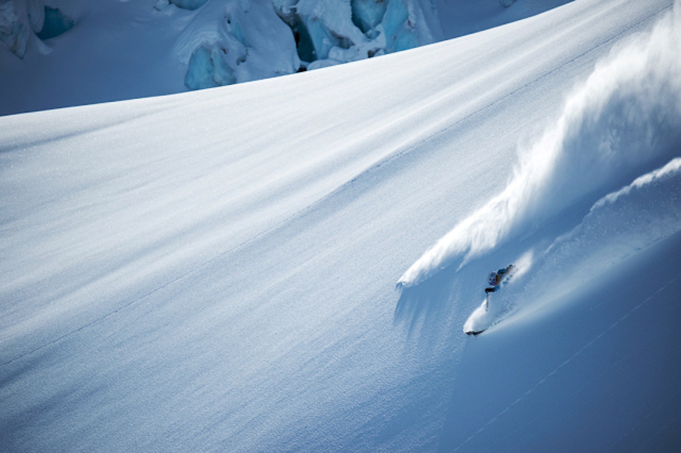 Pro skier Jess McMillan at Points North Heli in Alaska