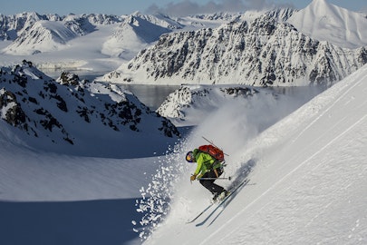 "I'm on a boat!" Chris Davenport and friends set sail for Svalbard in "The Explorer"