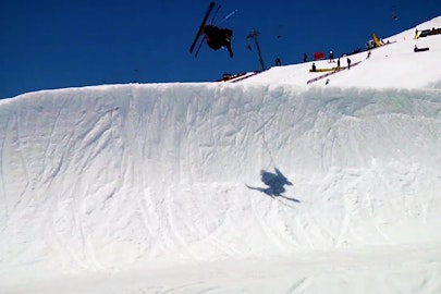 Lucas Wachs performs aerial assault in the backcountry and terrain park in 2013-14 edit